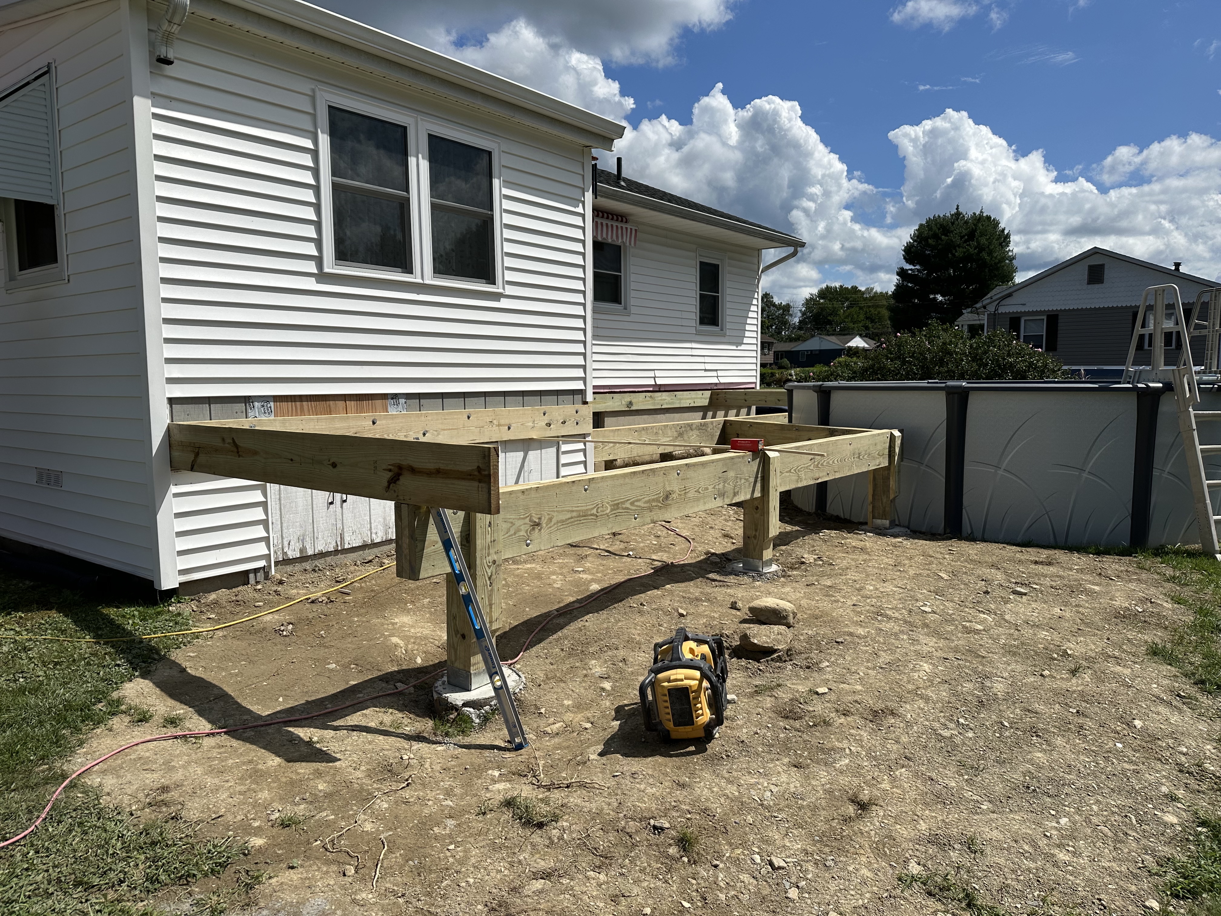 Deck before construction