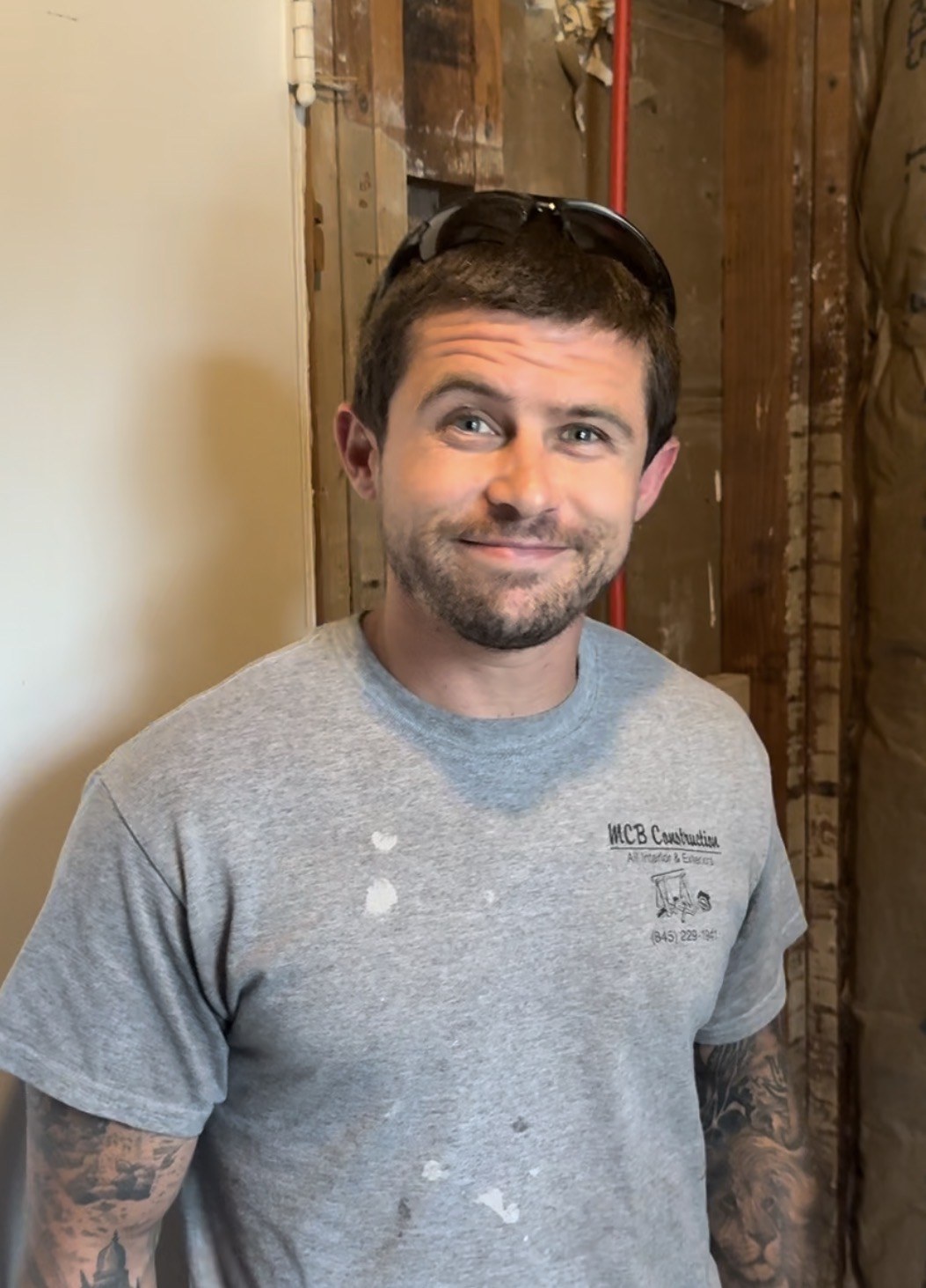 Mike, owner of MCB Construction, on a job site in Dutchess County NY